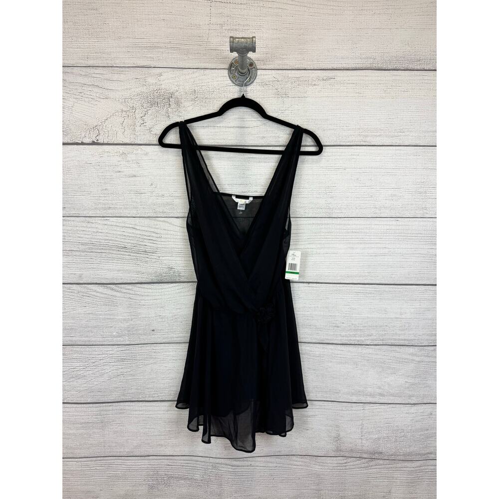 Flora By Flora Nikrooz Women's Black Sheer Lingerie Dress Size Large